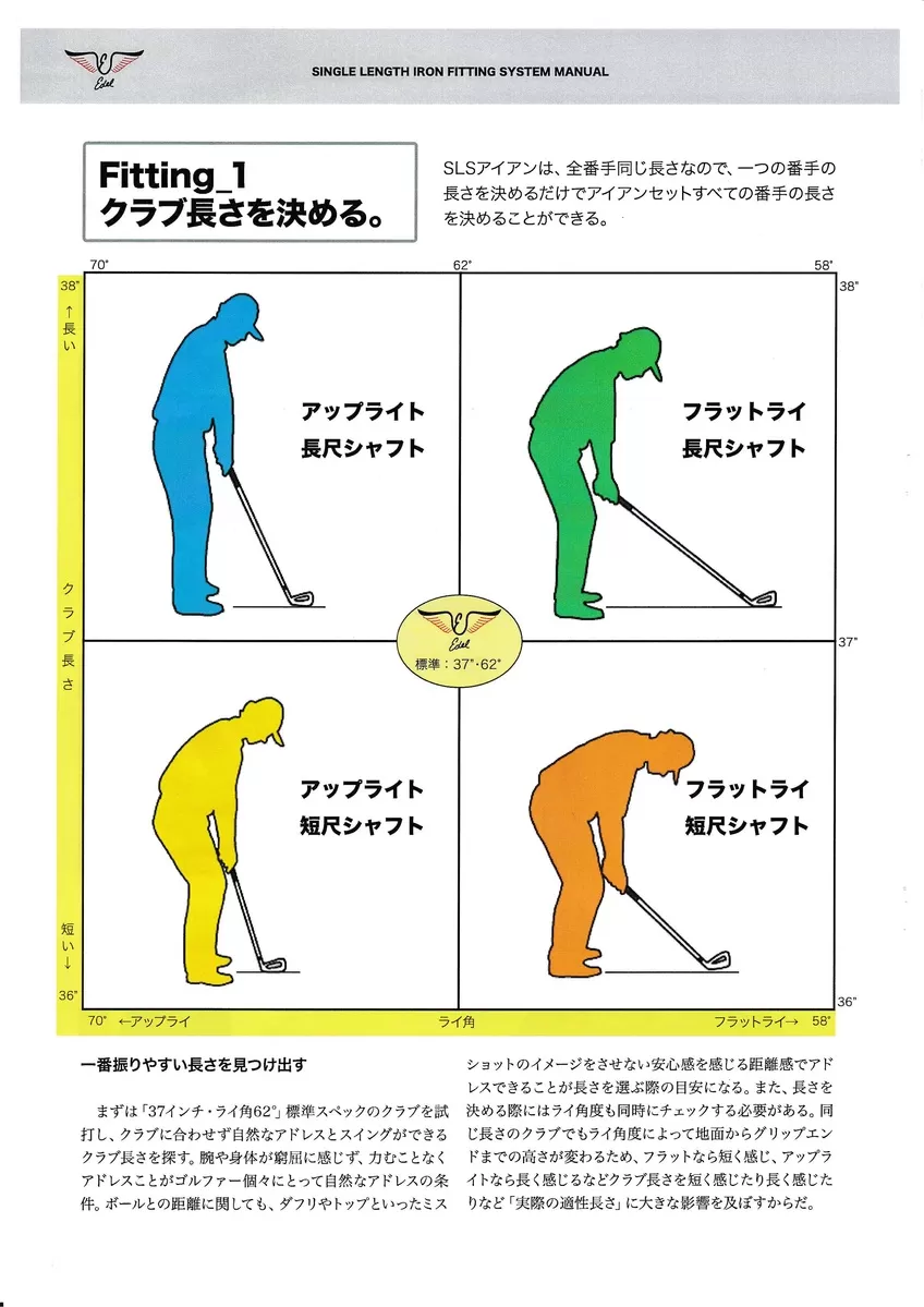 クラブの長さを決める